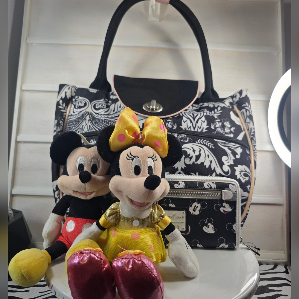 Mickey & Minnie tote bag and wallet set
